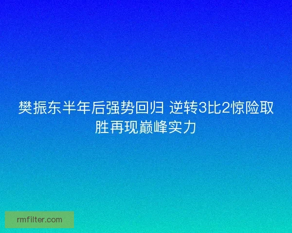 樊振东半年后强势回归 逆转3比2惊险取胜再现巅峰实力