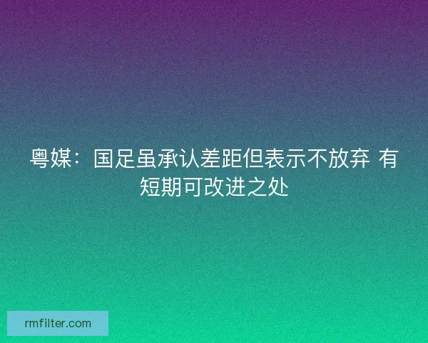 粤媒：国足虽承认差距但表示不放弃 有短期可改进之处